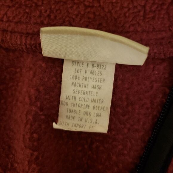 Alpine Ridge fleece dk majenta vest zipper front - Picture 4 of 5